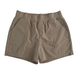 Fila Sport Athleisure Performance Womens Large Shorts Casual Elastic Waist Tan
